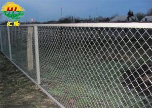 China 6 Ft H X 50 Ft W 9 Gauge Black Steel Chain Link Fence With Mesh Size 2 Inch on sale