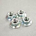 M16 Color Zinc Hexagon Flange Nut Passivated Finish for Heavy Industry