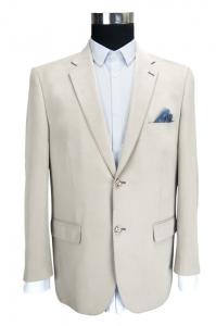 China Custom Mens Casual Blazer Jacket , Mens White Blazer Jacket Plus Size Beige on sale