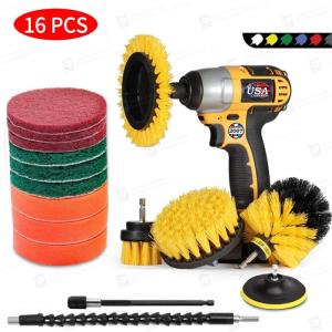 Wholesale 16 Pieces 310g Drill Cleaning Brush With Extend Long For Bathroom Shower Scrubbing from china suppliers