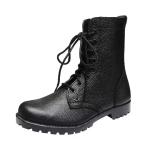 Customized Uniform Tactical Footwear Black Color Leather Boots with Geinuen