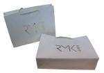 Eco Friendly Paper Carrier Bags 180gsm For Advertising With Gold Foil Pressed