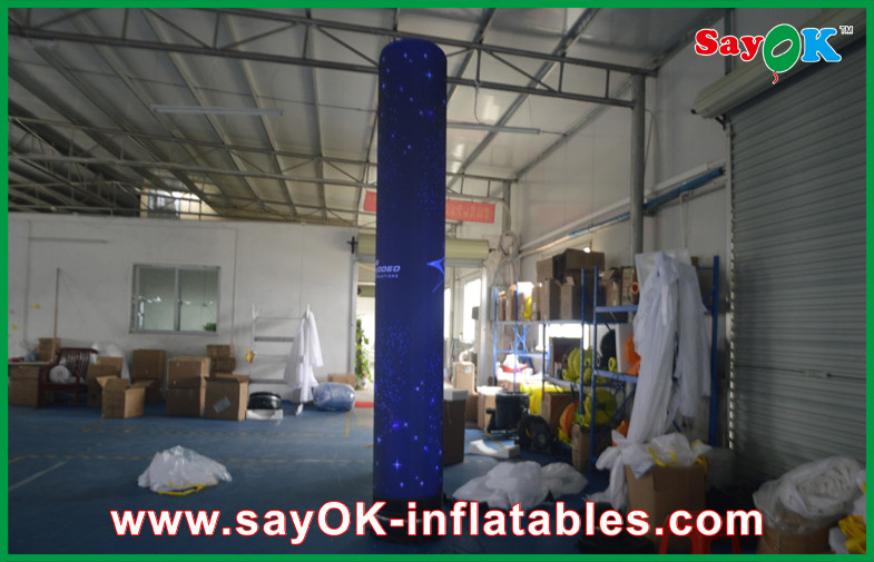 4m Decoration / Advertising Inflatable Columns With 500w Bulbs Hangout