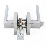 Chrome Zinc Alloy Residential Lever Set Tubular Door Lock Double Cylinder Knob