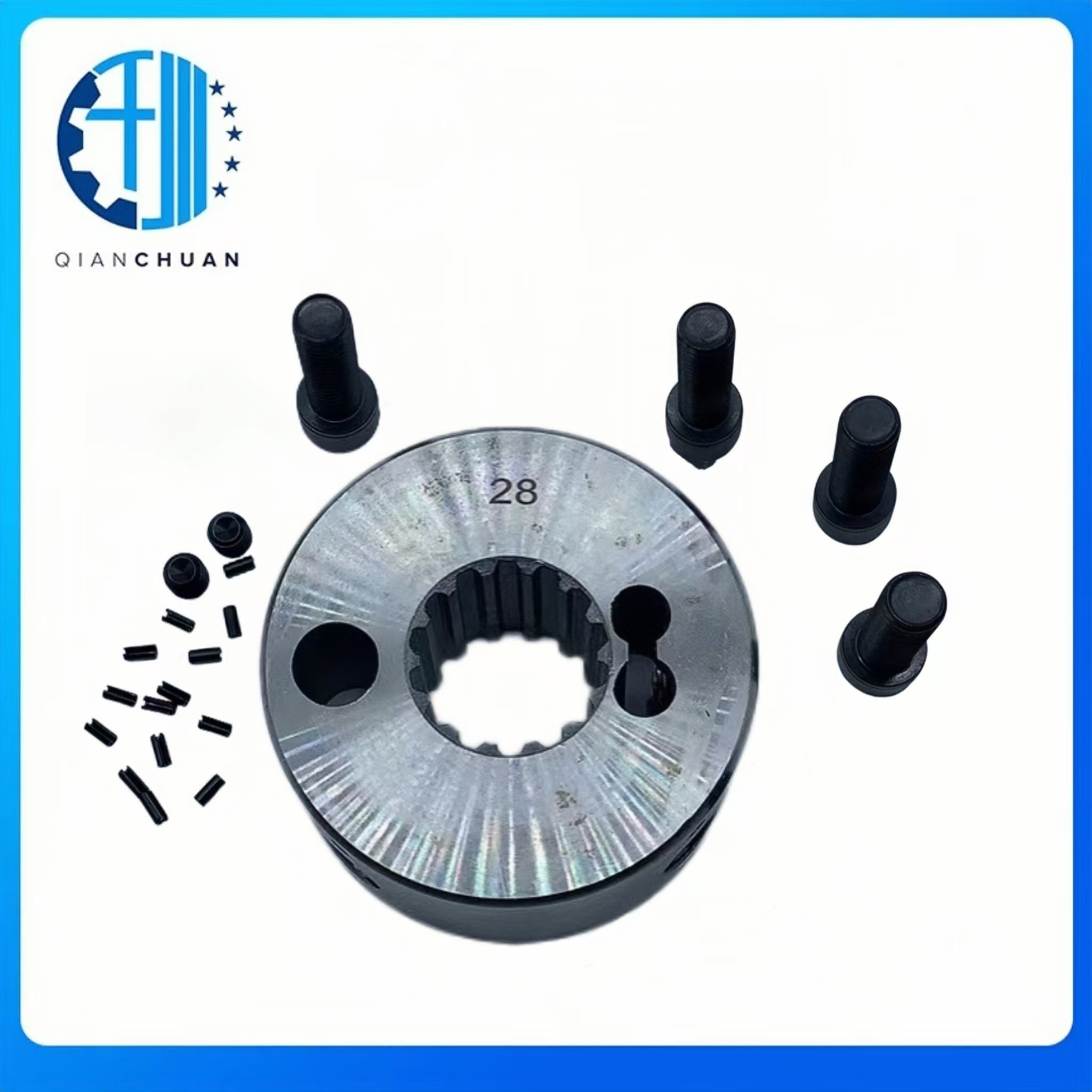 Excavator Coupling Spline Gear 14T Steel For Engine Spare Part