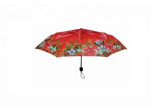Wholesale Flower 21 Inch Foldable Umbrella 8 Ribs Rubber / Plastic Handle Strong Sturdy from china suppliers