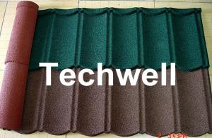 Wholesale Iron Colored Stone Coated Roof Tile Machine , Corrugated Automatic Roof Tile Making Machine from china suppliers