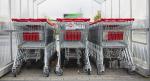 Heavy Duty Shopping Cart Trolley 125L Capacity 4 wheels Steel Material