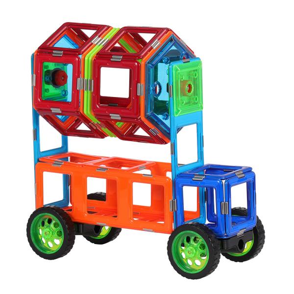 Educational Magnetic Blocks Fuel Tanker Truck ，Magnetic Tiles Truck 3D
