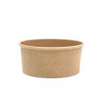 Microwaveable 1300ML 42OZ Brown Kraft Paper Bowl Biodegradable Salad Bowl Coated