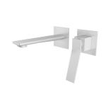 Wall Mounted Single Handle Basin Mixer Matte Black Chrome Grey