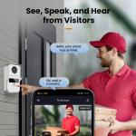 Wireless 1080p Wifi Video Doorbell 7 Inch Entry Wired Camera Night Vision