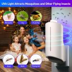 JZ Indoor Bedroom Electric Wall Hanging Fly Catcher Pest Control Purple UV Light