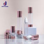 AS Material Luxury Airless Bottle Custom Airless Lotion Bottles Rose Gold