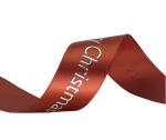 Silver Hot Stamping Printed Satin Ribbon 1000 Yards With Custom Logo Printing