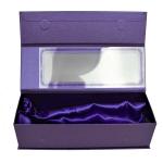 24K Golden Rose Luxury Packaging Boxes, Wine box with Flap And PET Window