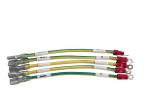 RV 2.5MM² yellow-green 100MM Insulated Electronic Wiring Harness Socket PE