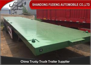 Wholesale 40ft 20ft 3 Axles Flatbed Container Trailer , Container Semi Trailer 60-70Tons from china suppliers