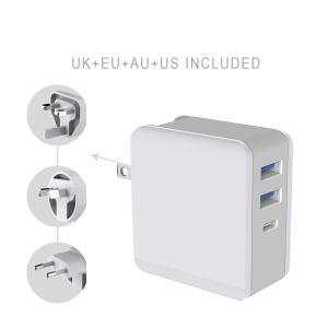 Wholesale USB C Plug Charger, QC 3.0 Charger, PD Wall Charger, 4 Ports 18W Multi USB Wall Charger Quick Charge 3.0 Fast Charging from china suppliers