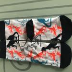 girls colourful patterned 70D nylon high quality combed cotton ankle socks