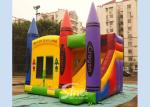 Hot commercial outdoor crayon inflatable bounce house with basketball ring N