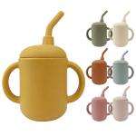 Microwave Disinfecting Food Grade Silicone Baby Sippy Cup BPA Free