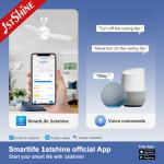 1stshine High Speed DC Motor Ceiling Fan with Remote and LED Light Remote