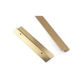 Brush Gold Aluminum Drawer Hidden Pull Handles 150mm For Kitchen Cabinet