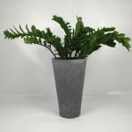 Smooth Surface Fiber Clay Planter For Flower / Green Plant Growing Needs