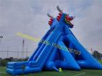 Giant inflatable dinosaur slip and slide