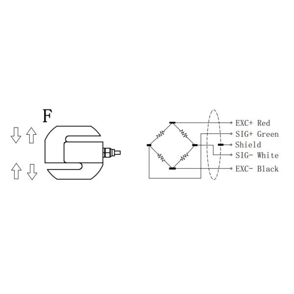 Alloy S Beam Force Sensor 100-500kg Compressive Load Cell