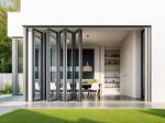 Anodizing Bifold Folding Glass Windows Noise Reduction Windproof