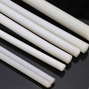 China White Plastic Rubber Nylon Full Threaded Rod DIN975 M4 - M20 on sale