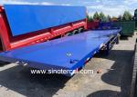 Tri Axles Flat Bed Semi Trailer Blue 40ft Flatbed Semi Trailer