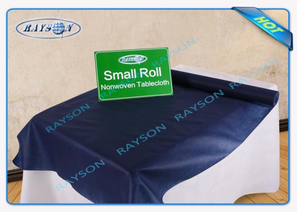 Dark Blue Color 60gram Oil / Penetration Resistant PP / PE Coated Tablecloth For