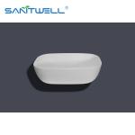 White Art Wash Ceramic Basin Popular Design Above Counter Basin Sanitary Ware