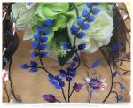 100% Polyester Heavy Floral Embroidered Mesh Lace Fabric For DIY Costume Dress