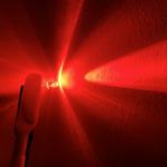Traffic Red Color 620nm 45deg 12000mcd Gold Wire Round with Flange 5mm LED For