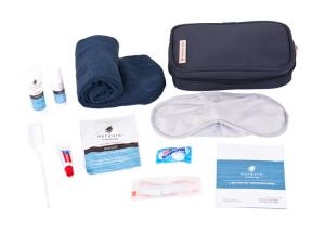 Wholesale 17*4.5*10.5cm Eco - Friendly Air Travel Kit Women Microfiber Pouch For Business Class from china suppliers