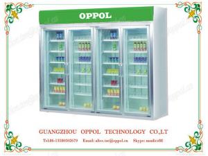 Wholesale OP-1101 Automatic Defrost Air Cooling Supermarket 4 Doors Commercial Refrigerator from china suppliers