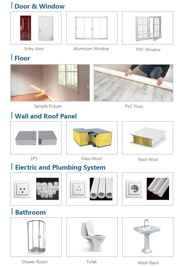 Customized Luxury Prefabricated Steel Structure Houses Container Homes with Materials