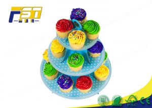 Wholesale 3 Tiered Cardboard Cupcake Stand , Colorful Cardboard Wedding Cake Stand SGS Approval from china suppliers