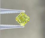 Square Emerald Cut HPHT 1 Ct Lab Diamond Yellow For Jewelry Decorations