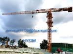 PT6515 Topless Flat top Tower Crane 65 Meters Jib Length 55 mt Height 10 tons