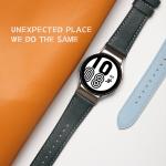 20mm Leather Watch Band for Samsung Galaxy Watch 4 Quick Release Genuine Leather