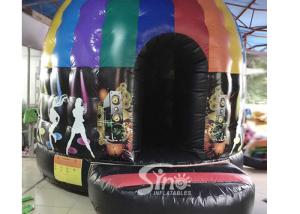Wholesale Kids N adults inflatable music disco dome bouncy castle with light hooks on top for outdoor N indoor parties from china suppliers