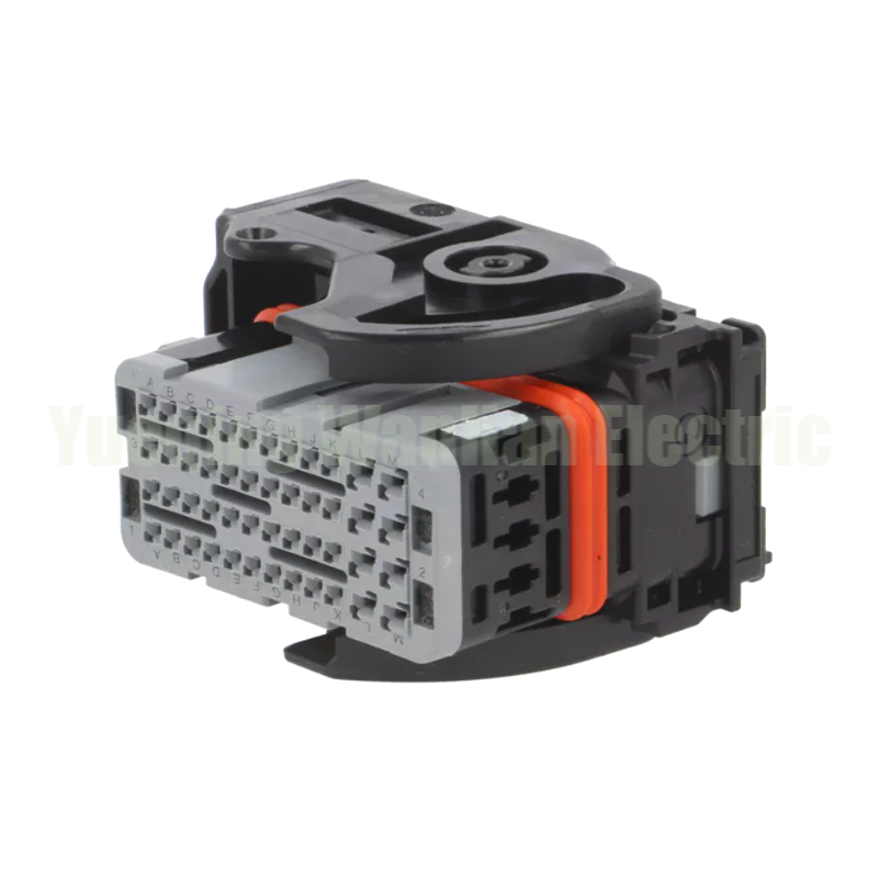 48 Pin 64320-1318 Sealed Hybrid Modular Wiring Plug Left Wire Output Black Connector Socket