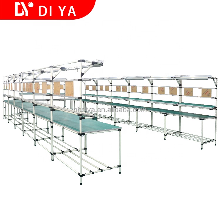 Inclined Tubular Anti Static Workbench Industrial Assembly Line