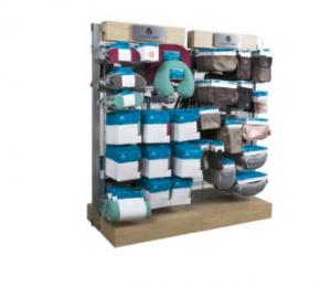 Wholesale Wood Portable Retail Display Units , Countertop Socks Display Stand With Hook from china suppliers