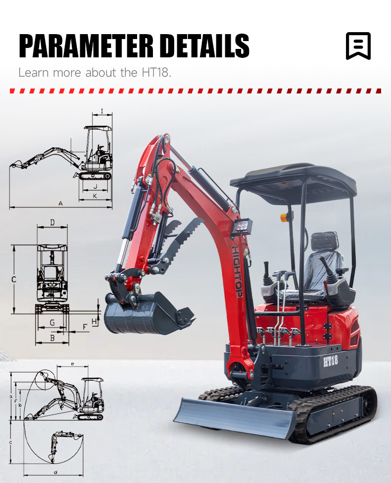 Swing Speed 12RMP Hydraulic Valve Excavator With Min Ground Clearance Of 119mm